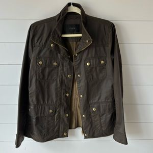 J crew waxed jacket size M